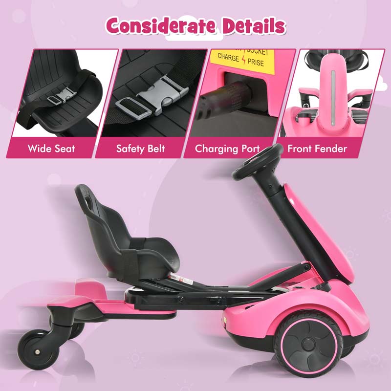 Kids Ride On Drift Car with 360° Spin & 2 Adjustable Heights , 6V Battery Powered Electric Vehicle Toddler Ride On Car Toy Gift