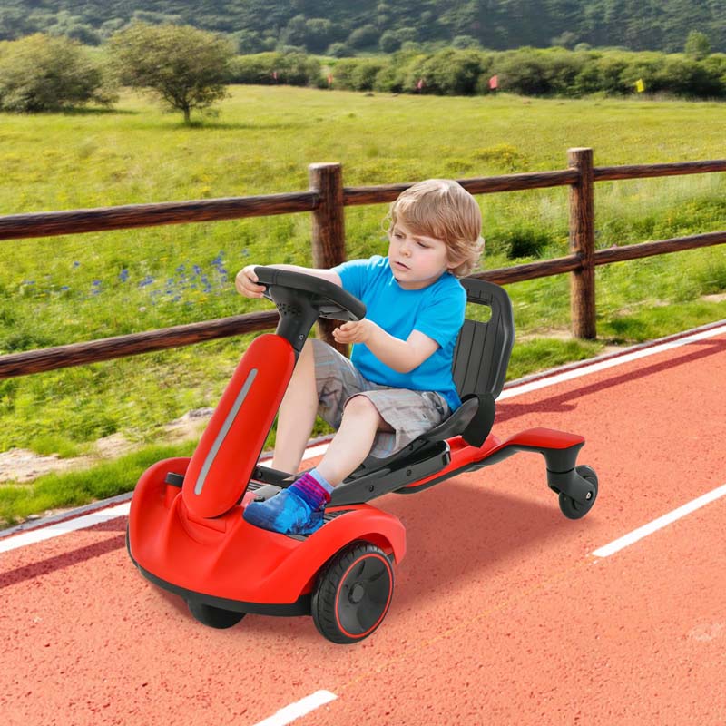 Kids Ride On Drift Car with 360° Spin & 2 Adjustable Heights , 6V Battery Powered Electric Vehicle Toddler Ride On Car Toy Gift