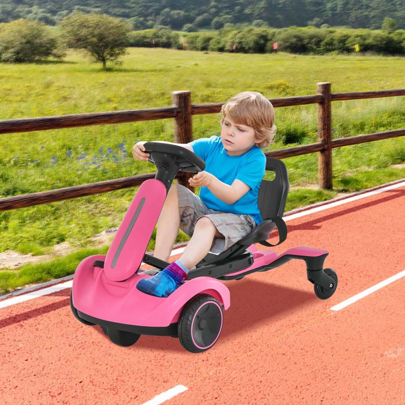 Kids Ride On Drift Car with 360° Spin & 2 Adjustable Heights , 6V Battery Powered Electric Vehicle Toddler Ride On Car Toy Gift