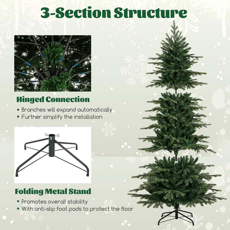 6/7.5/9 FT Pre-lit Artificial Christmas Tree with 260/380/560 Multicolor Lights, 714/1162/1770 Branch Tips, 11 Lighting Modes, Remote & Timer