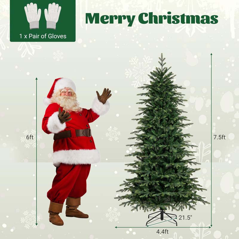 6/7.5/9 FT Pre-lit Artificial Christmas Tree with 260/380/560 Multicolor Lights, 714/1162/1770 Branch Tips, 11 Lighting Modes, Remote & Timer