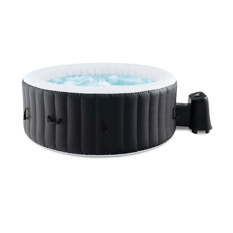 2-6 Person Inflatable Hot Tub with 110/130 Soothing Air Jets, Heater Pump & Cover, Portable Outdoor Water Spa Tub for Backyard