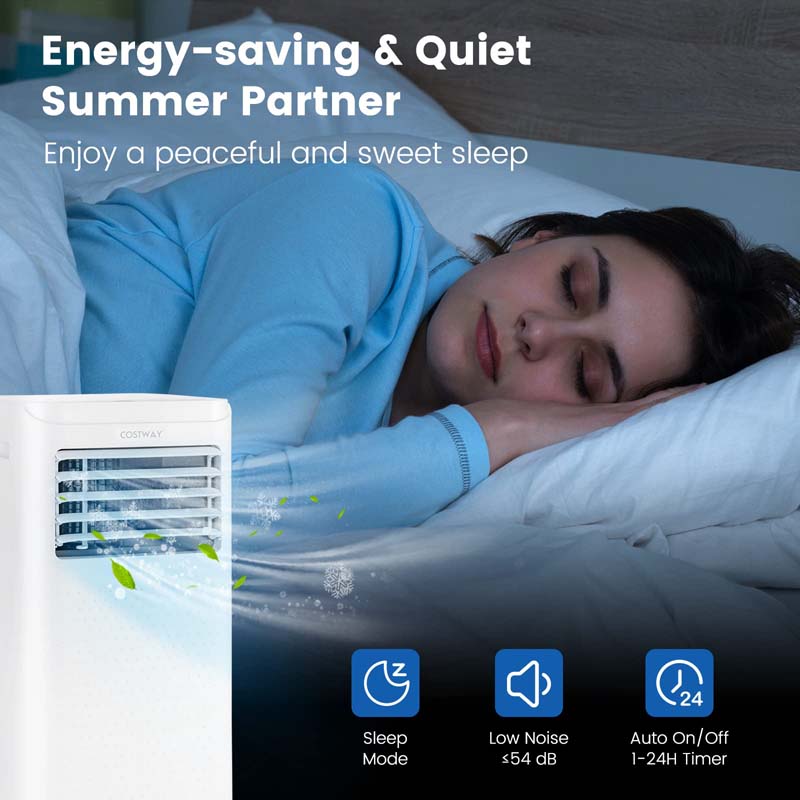 8000 BTU 3-in-1 Portable Air Conditioner Personal AC Unit with Dehumidifier, Fan Mode, Child Lock