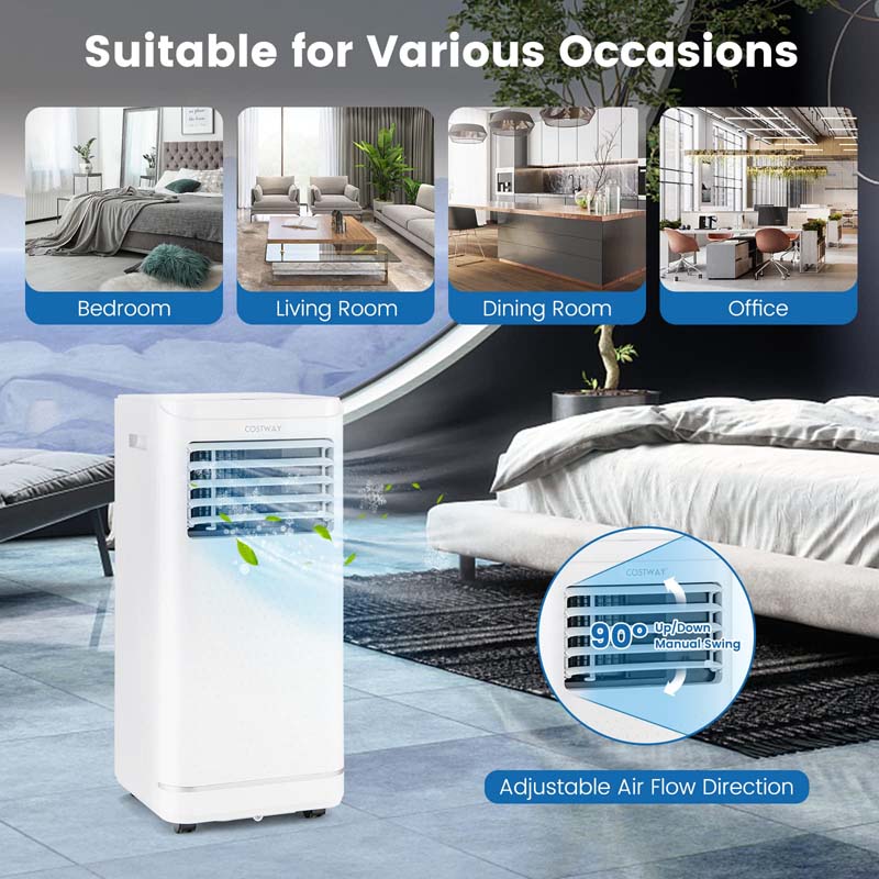 8000 BTU 3-in-1 Portable Air Conditioner Personal AC Unit with Dehumidifier, Fan Mode, Child Lock