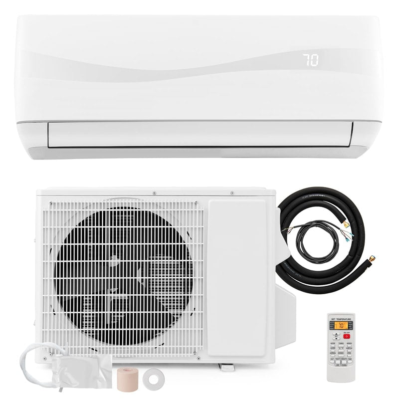 9000BTU Ductless Mini Split Air Conditioner, 19 SEER2 115V Wall-Mounted Inverter AC Unit with Heat Pump, Energy Efficient Cools Room up to 450 Sq. Ft