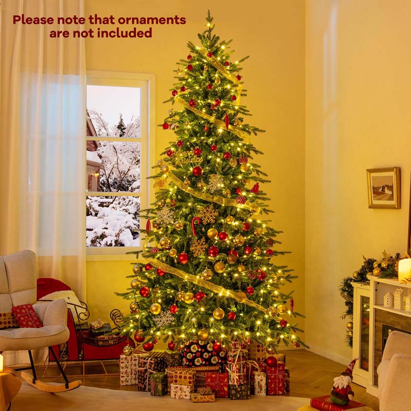 6/7.5/9 FT Pre-lit Artificial Christmas Tree with 260/380/560 Multicolor Lights, 714/1162/1770 Branch Tips, 11 Lighting Modes, Remote & Timer