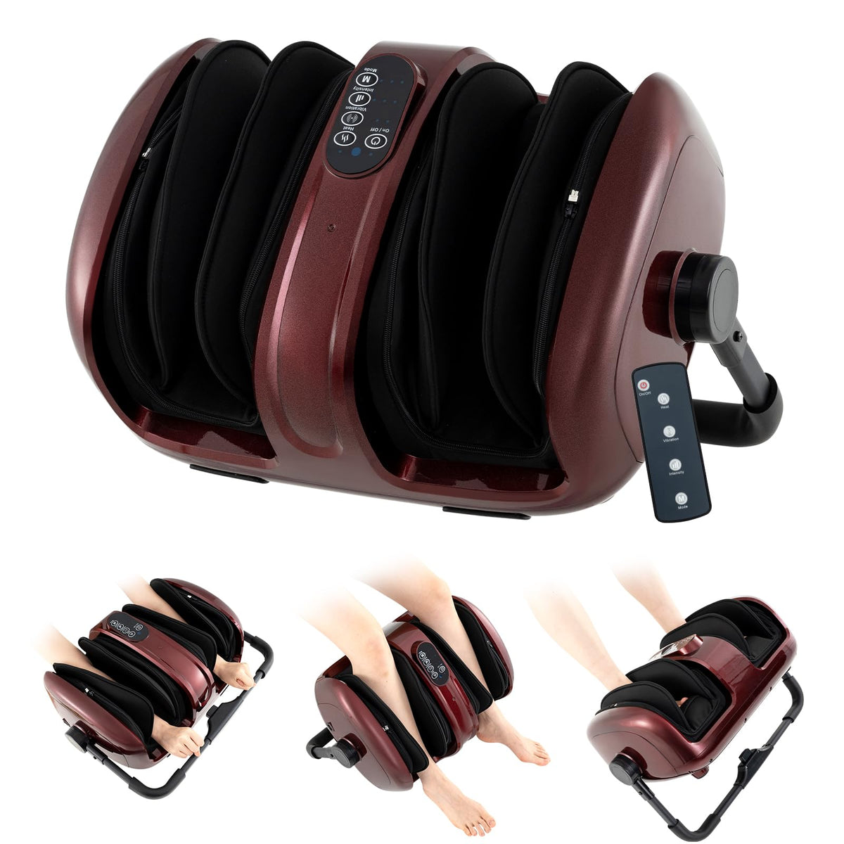 Shiatsu Foot & Calf Massager with Heat, Vibration Compression Electric Leg Massager for Neuropathy, Plantar Fasciitis Relief, Muscle Arm Relax