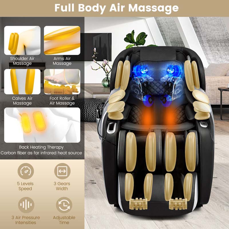 3D SL Track Zero Gravity Massage Chair Full Body Massage Recliner with AI Voice Control