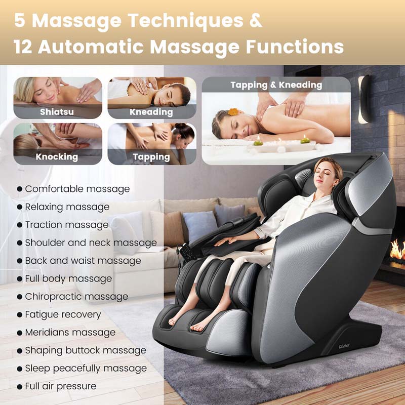 3D SL Track Zero Gravity Massage Chair Full Body Massage Recliner with AI Voice Control