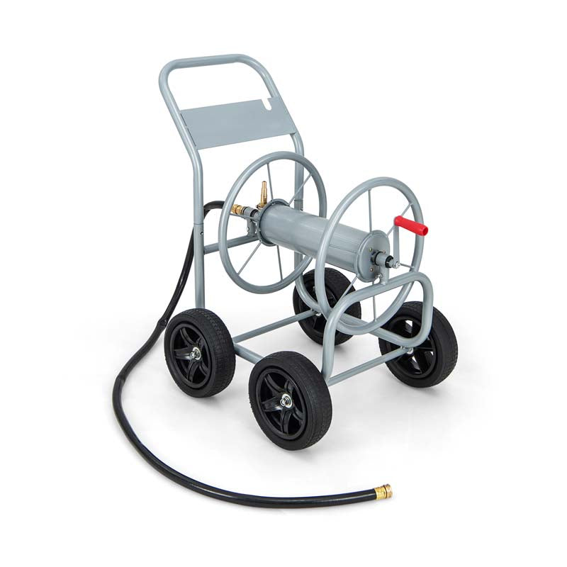 Garden Hose Reel Cart Holds 330 FT of 3/4" or 5/8” & 400 FT of 1/2" Hose, Heavy Duty Yard Water Planting Cart