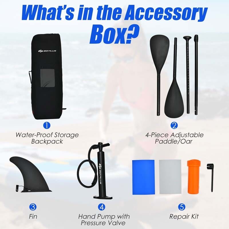 1-Person Inflatable Kayak with Hand Pump & Adjustable Aluminum Oars, 11FT Portable Canoe Boat Raft Kayaks for Fishing Touring