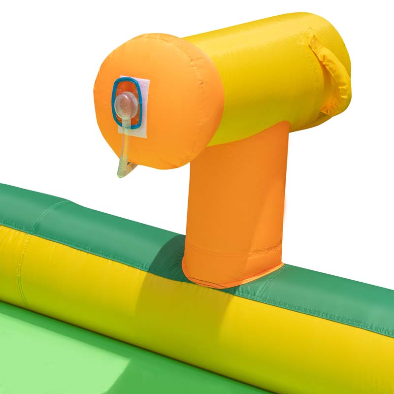 Giant Soccer Themed Inflatable Water Slide Park with Large Splash Pool, 2 Long Slides, 2 Soccer Goals & Dual Climbing Walls for Big Kids Backyard Fun