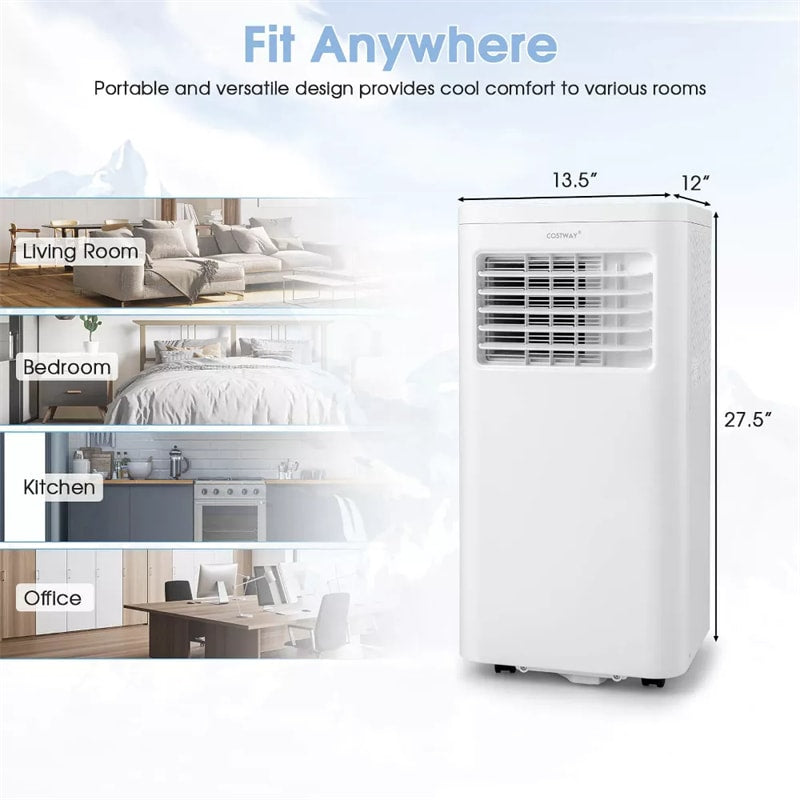 10000 BTU 3-in-1 Portable Air Conditioner, Personal Standing AC Cooling Unit with Dehumidifier, 24H Timer, Window Kit & Wheels for Bedroom, Dorm