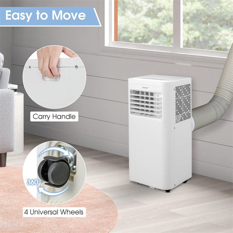 10000 BTU 3-in-1 Portable Air Conditioner, Personal Standing AC Cooling Unit with Dehumidifier, 24H Timer, Window Kit & Wheels for Bedroom, Dorm