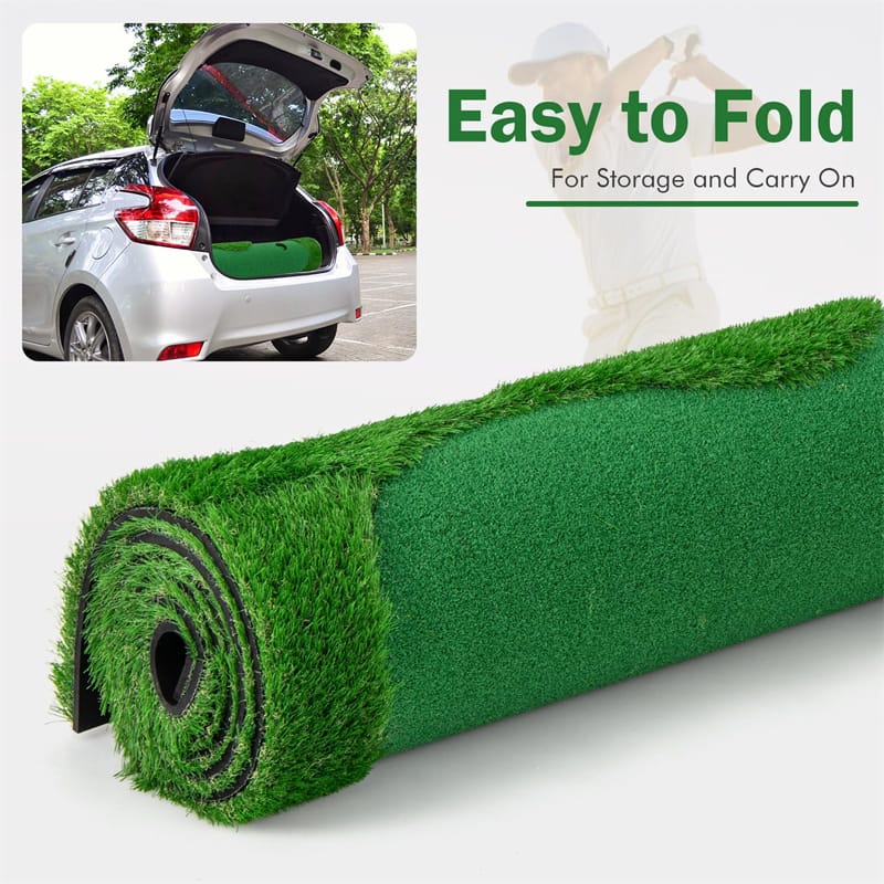 10FT Golf Putting Green, Professional Golf Training Mat with 2 Golf Balls, 3 Holes, Flags & Cups, Realistic Turf for Indoor Outdoor Practice