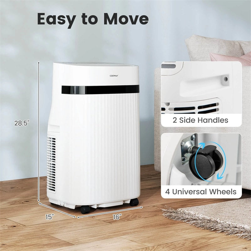12000 BTU Portable Air Conditioner, 3-in-1 AC Unit with Fan, Dehumidifier & Sleep Mode, 24H Timer, Window Kit, Cools Room up to 550 Sq. Ft