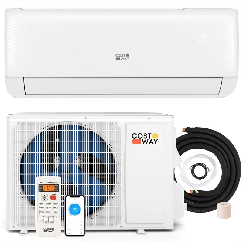 Airtural Series 12000 BTU WiFi Enabled Mini Split Air Conditioner with Heat Pump, 22 SEER2 115V Inverter System Alexa Compatible for 750 Sq.Ft Room