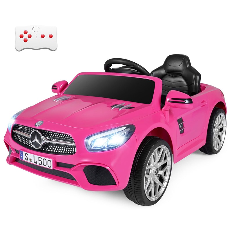 12V Kids Ride On Car, Licensed Mercedes-Benz SL R231 Electric Vehicle with Remote Control, Spring Suspension, LED Lights & Music for Boys Girls