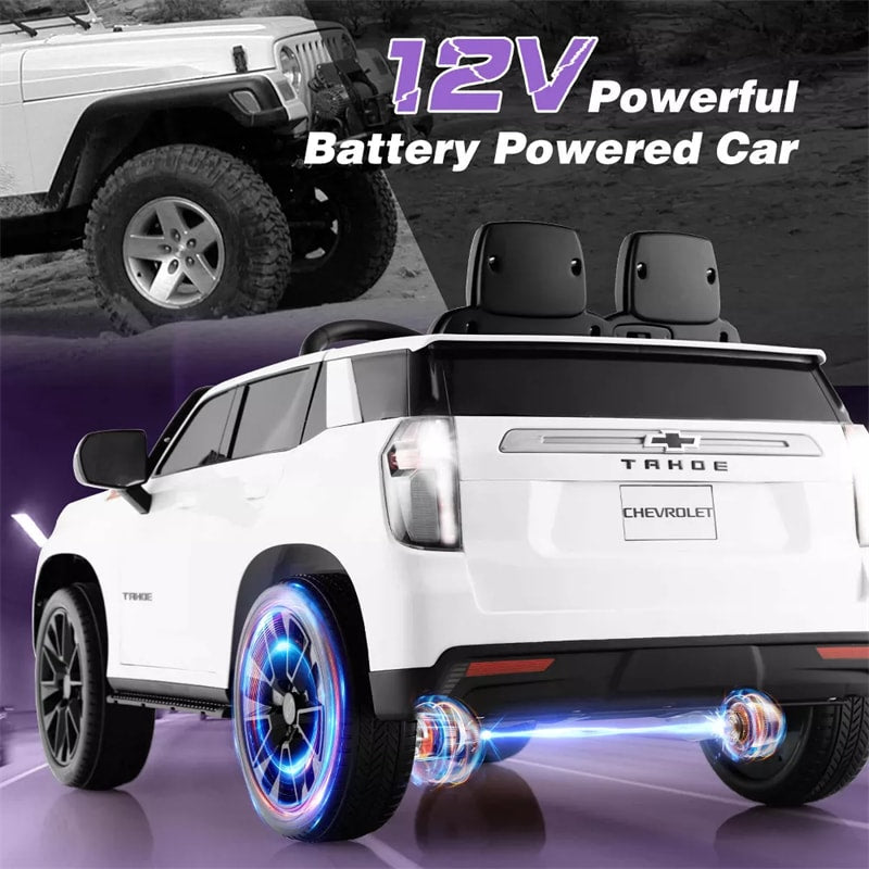 Licensed Chevrolet Tahoe Kids Ride On Car 12V Battery Powered Electric Truck SUV RC Vehicle with Light & Music
