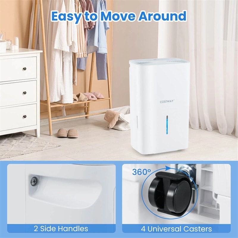 150 Pints Energy Star Dehumidifier with Pump Drain Hose, 7000 Sq.Ft Portable Dehumidifier w/24H Timer, LED Display & Auto Defrost for Basement, Garage