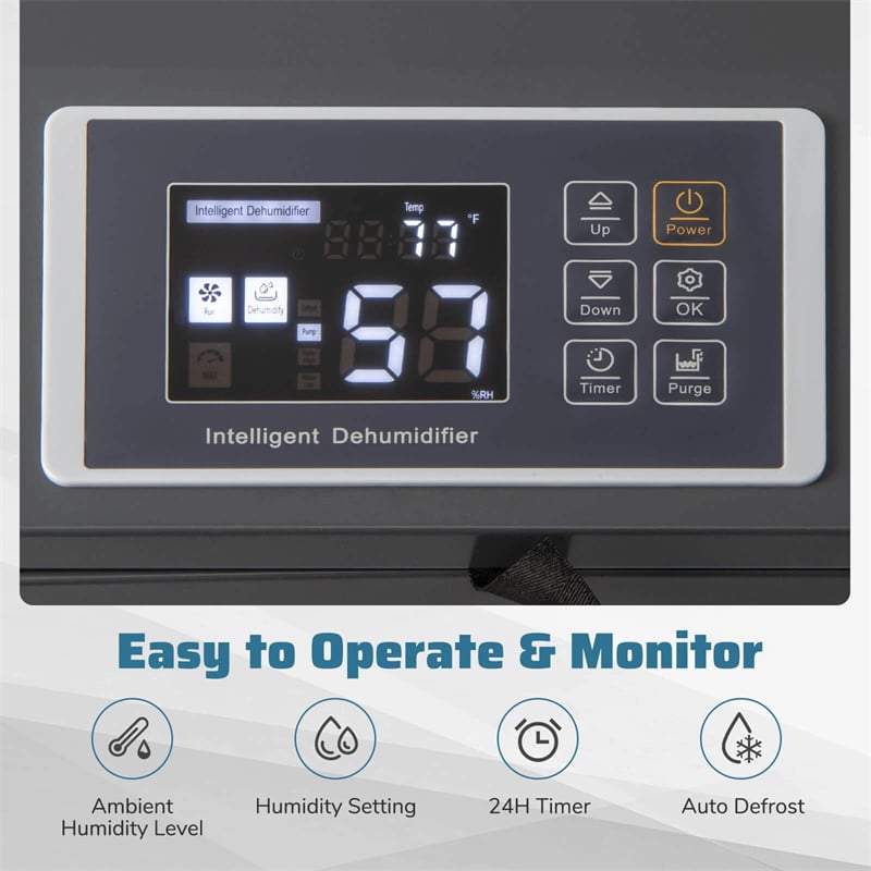 154 Pints Commercial Dehumidifier with Pump & Drain Hose, Heavy Duty Portable Industrial for Home Basements Job Sites