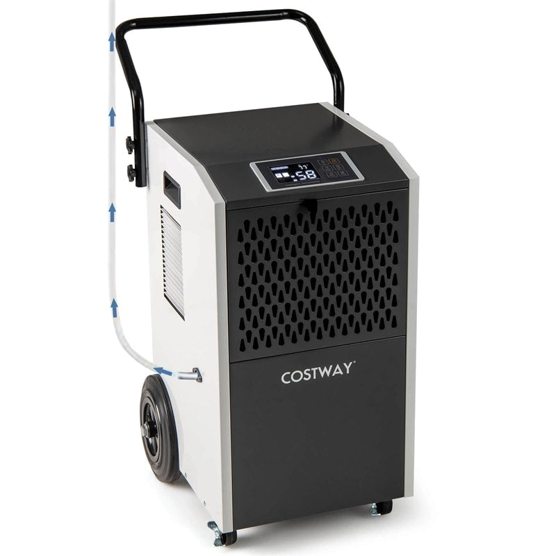 154 Pints Commercial Dehumidifier with Pump & Drain Hose, Heavy Duty Portable Industrial for Home Basements Job Sites