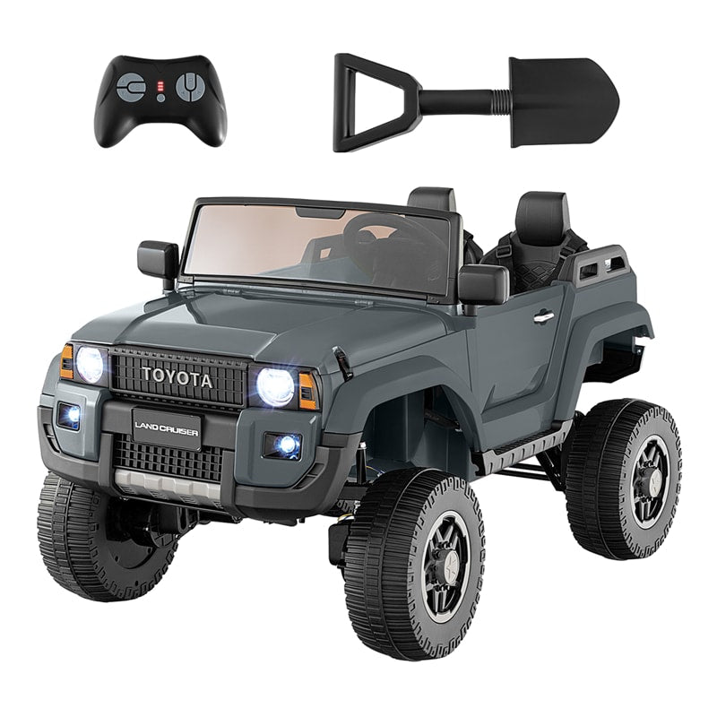 24V 2-Seater Ride on Car, Licensed Toyota LC250 Electric Ride-On Truck with Remote, 4WD/2WD Switchable & Spring Suspension for Kids Ages 3+