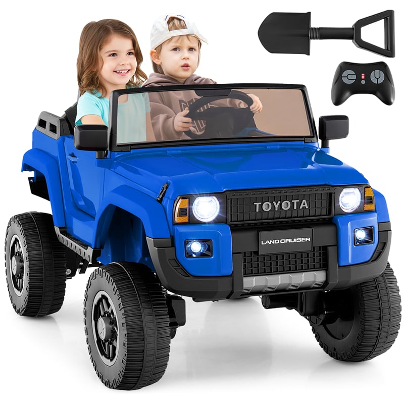 24V 2-Seater Ride on Car, Licensed Toyota LC250 Electric Ride-On Truck with Remote, 4WD/2WD Switchable & Spring Suspension for Kids Ages 3+