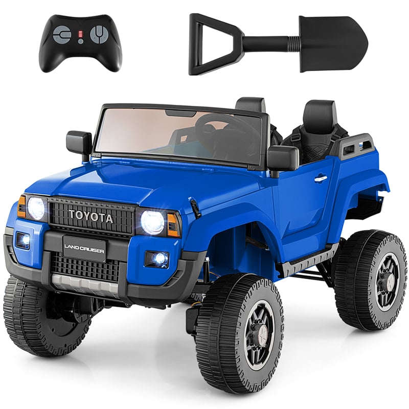 24V 2-Seater Ride on Car, Licensed Toyota LC250 Electric Ride-On Truck with Remote, 4WD/2WD Switchable & Spring Suspension for Kids Ages 3+