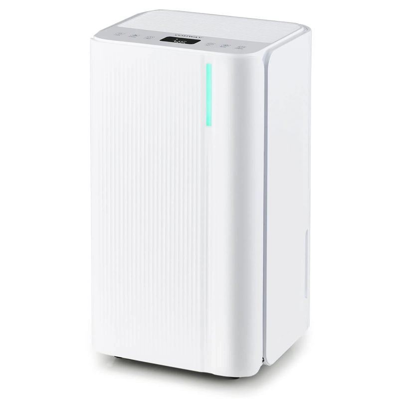 32 Pint Dehumidifier with 3.3FT Drain Hose, 24H Timer & 3-Color Indicator, 2000 Sq.Ft Portable Dehumidifier for Basement, Bedroom, Bathroom