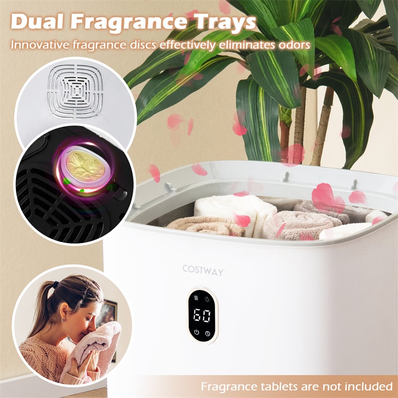 35L Large Towel Warmer Bucket with Dryer, PTC Air Heater, Timer & Auto Shut Off for Oversized Towels, Bathrobes & Blankets