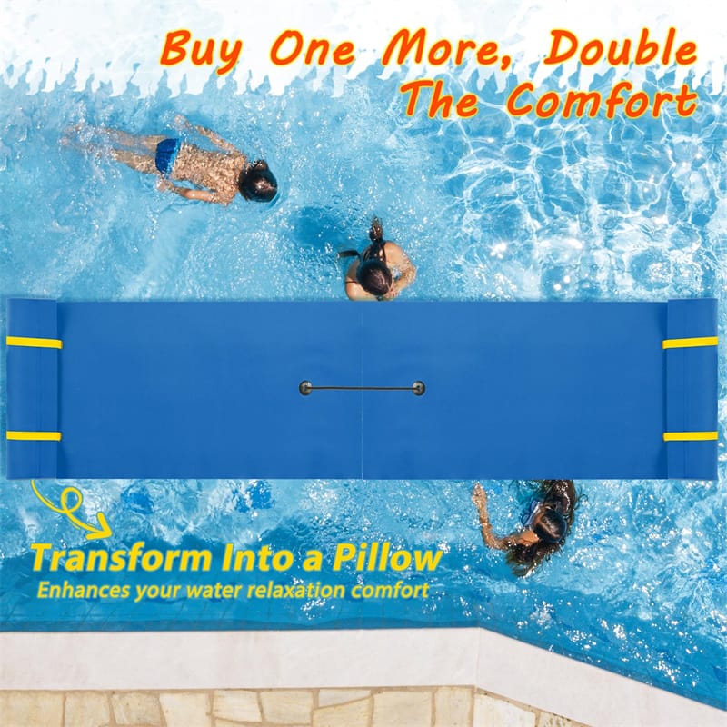 87" x 36" Floating Water Mat Pad, 3-Layer XPE Foam Water Pad/Pool Mat/Lounger Floating Island for River Lake Ocean