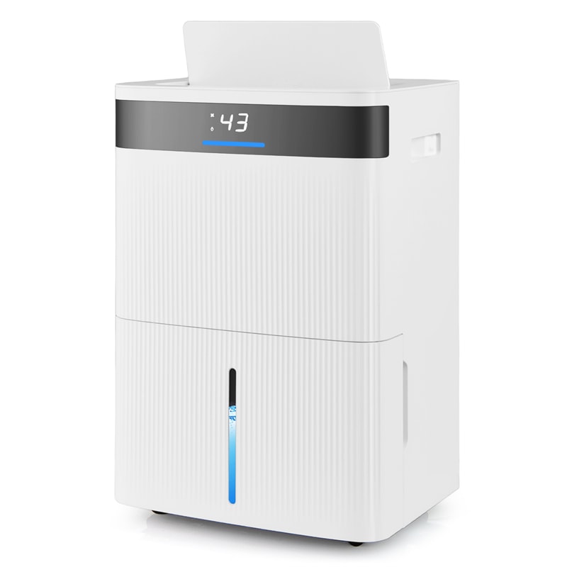 74 Pints Dehumidifier for Home & Basement, 4500 Sq.Ft Portable Dehumidifier with Drain Hose, 24H Timer, 3-Color Indicator, Auto Defrost for Bathroom