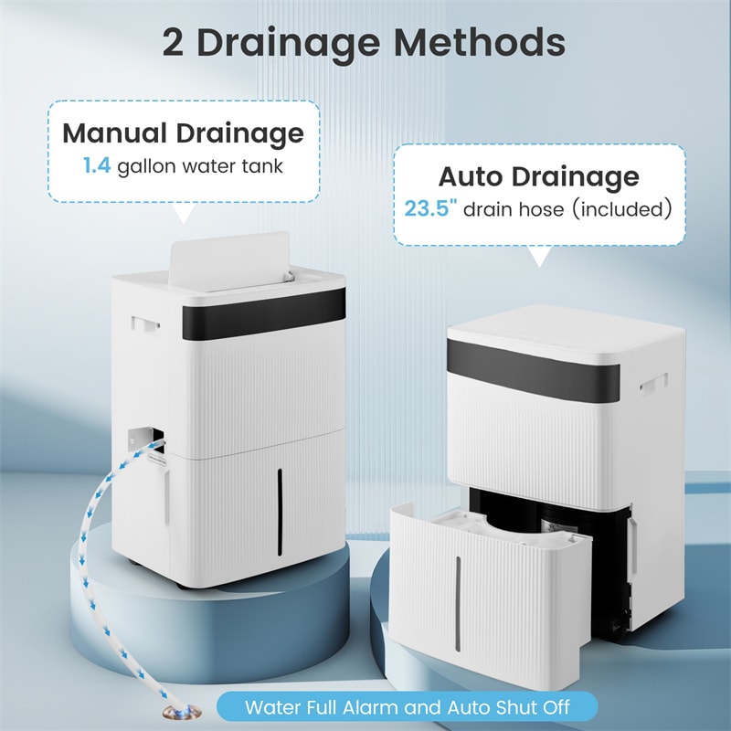 74 Pints Dehumidifier for Home & Basement, 4500 Sq.Ft Portable Dehumidifier with Drain Hose, 24H Timer, 3-Color Indicator, Auto Defrost for Bathroom