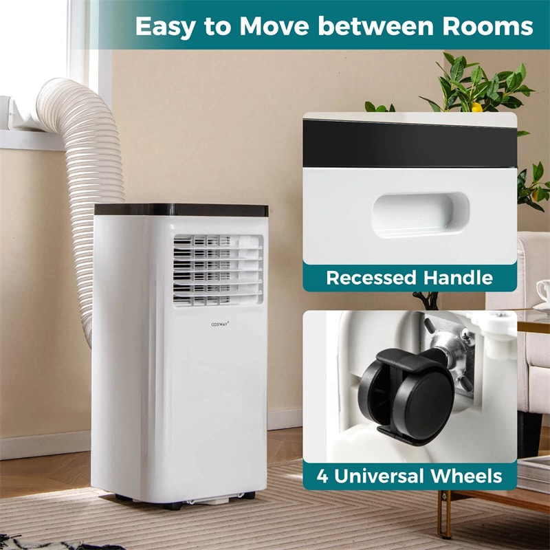 8000 BTU Portable Air Conditioner, 3-in-1 AC Unit, Fan & Dehumidifier with Sleep Mode, 24H Timer & Window Kit for Rooms up to 350 Sq. Ft