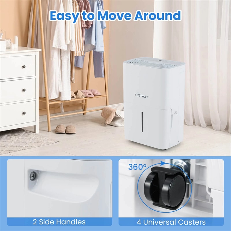 94.5 Pint Energy Star Dehumidifier, 6000 Sq.Ft Portable Dehumidifier with 24H Timer, LED Display & Auto Defrost for Basement, Home, Garage, Office