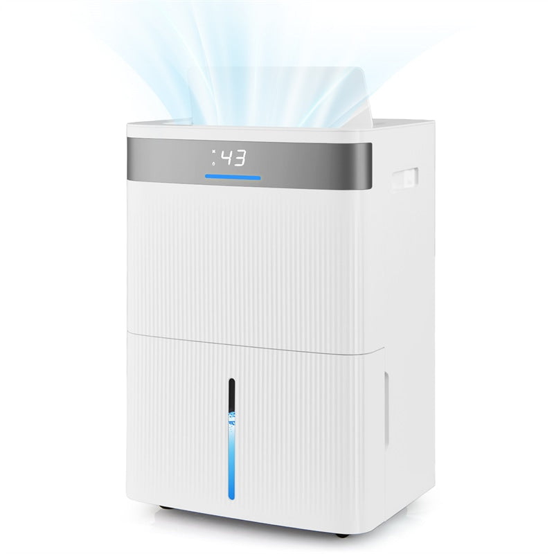 5500 Sq.Ft 96 Pint Dehumidifier for Basement, Portable Home Dehumidifier with Drain Hose, Auto Defrost, 24H Timer & Sleep Mode for Bathroom Bedroom