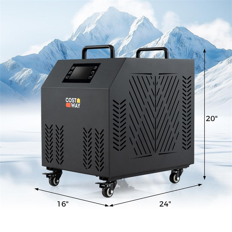 Ice Bath Chiller for Cold Plunge Tubs, 0.8HP Professional Cold Therapy Chiller with Wheels, WiFi App Control, Built-in Pump, 2 Filters & 3 Hoses