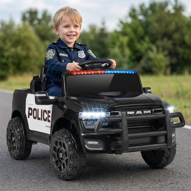 12V Kids Ride-On Truck Car Licensed RAM 3500 Electric Vehicle with Remote Control, Soft Start & LED Lights, Ride On Toy for Boys Girls Aged 3+