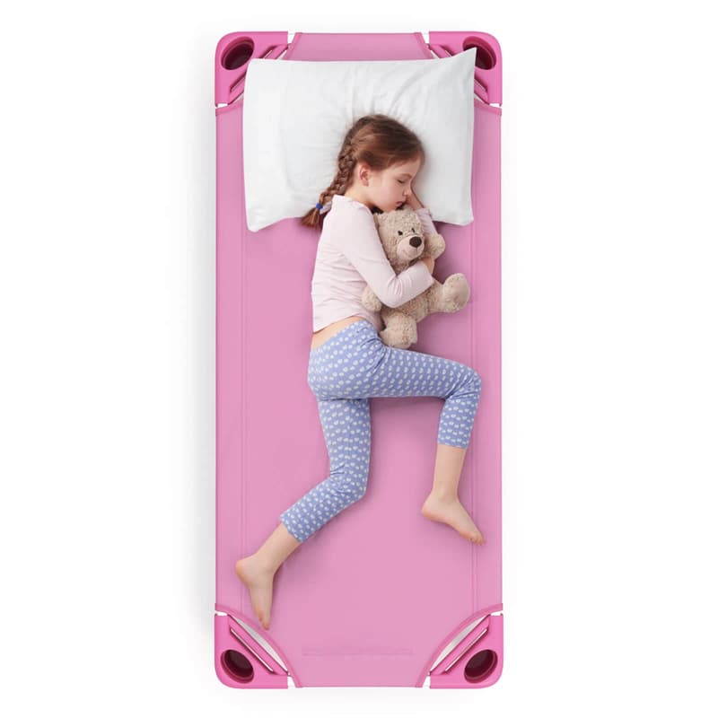 Pack of 6 Stackable Daycare Cots for Kids, 51" x 23" Preschool Nap Mat Toddler Sleeping Cot with Easy Lift Corner, Space-Saving for Classroom