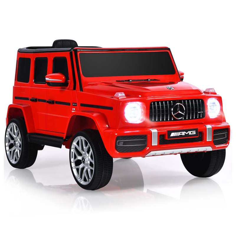 12V Kids Ride On Car, Licensed Mercedes-Benz G63 Battery Powered Electric Toy Car with Spring Suspension