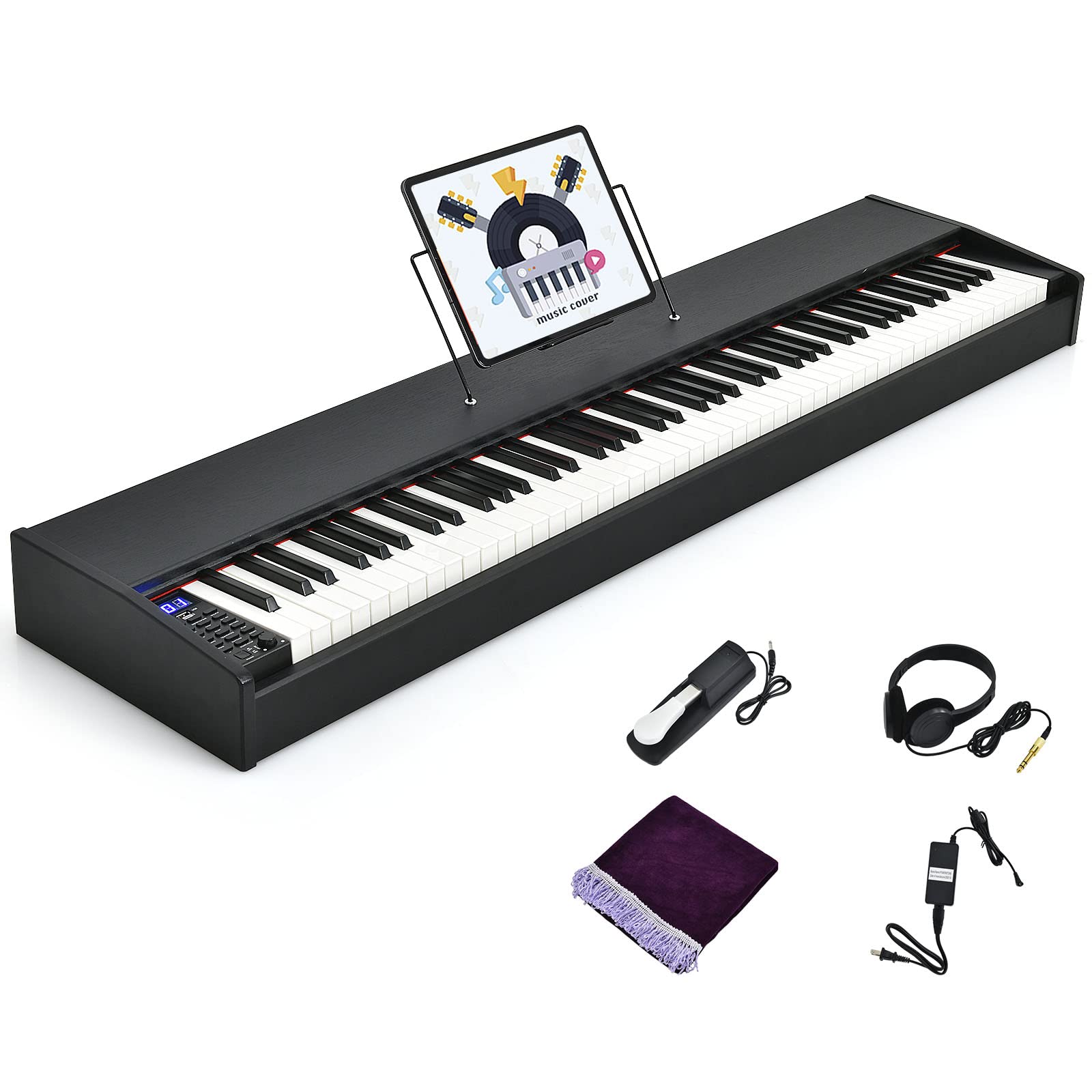 keyboard with weighted keys and pedal 88-Key Full Size Digital Piano Weighted Keyboard w/Sustain Pedal Sale, Price & Reviews