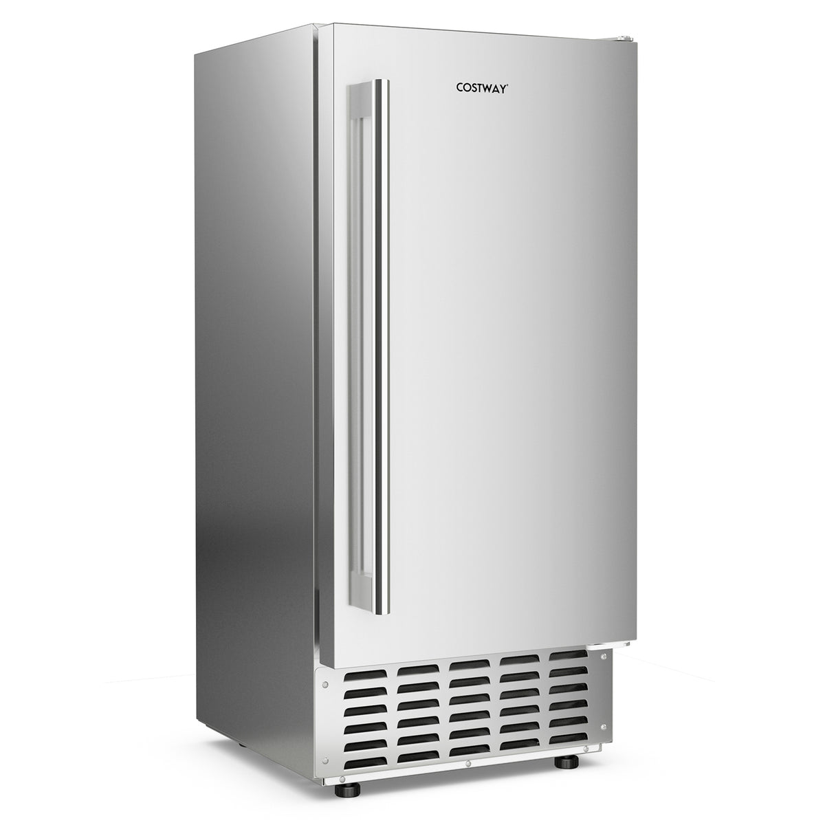 80 lbs/24H Under Counter Ice Maker, 15 Inch Built-in Freestanding Commercial Nugget Ice Machine with Self-Cleaning, 24H Timer & LCD Panel