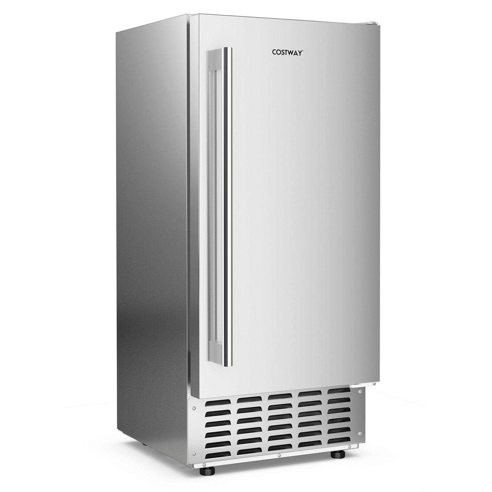 80 lbs/24H Under Counter Ice Maker, 15 Inch Built-in Freestanding Commercial Nugget Ice Machine with Self-Cleaning, 24H Timer & LCD Panel