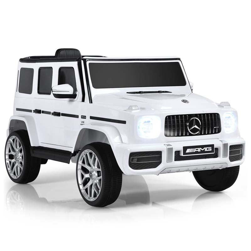 12V Kids Ride On Car, Licensed Mercedes-Benz G63 Battery Powered Electric Toy Car with Spring Suspension