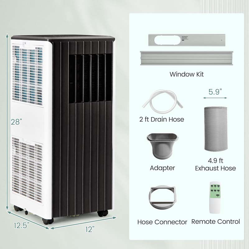 10000 BTU Portable Air Conditioner for Room up to 350 Sq. Ft, 3-in-1 AC Unit with Dehumidifier/Fan/Cool/Sleep Mode