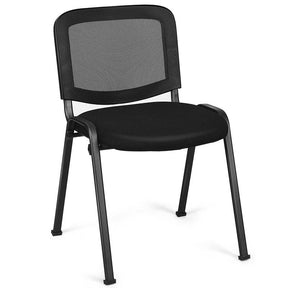 5 Pcs Stackable Conference Chairs with Mesh Back, Ergonomic Office Waiting Room Guest Reception Chairs
