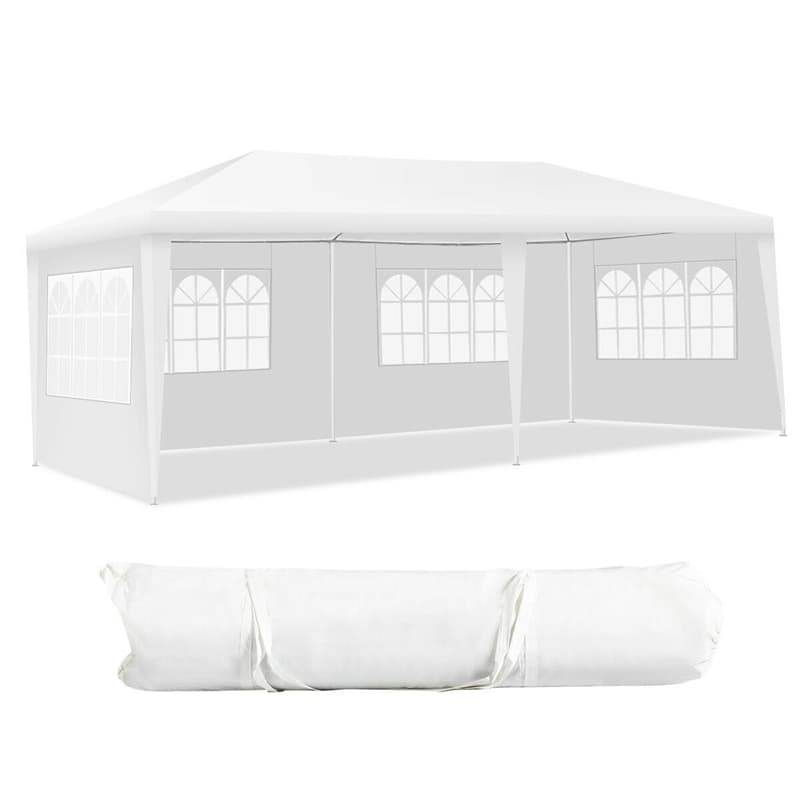 10 x 20 FT Outdoor Gazebo Canopy Tent Party Wedding Event Tent with 4 Removable Sidewalls & Carry Bag