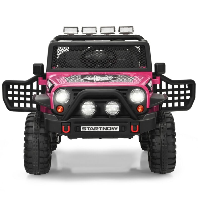 Kids Ride on Jeep Car 12V Battery Powered Electric Riding Toy Truck with Remote Control, Lights & Music