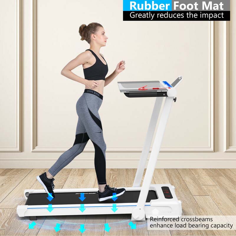 3-in-1 Folding Treadmill with Large Desk, 2.25HP Under Desk Treadmill, Workout Running Machine for Home Gym Office with LCD Speakers